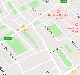 map for Chelsea Arts Club