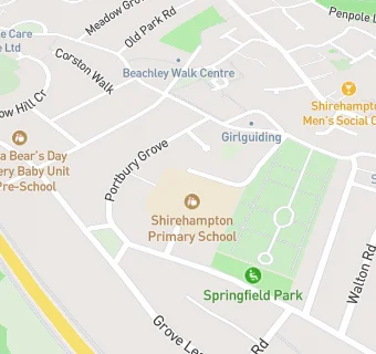 map for Shirehampton Infant School