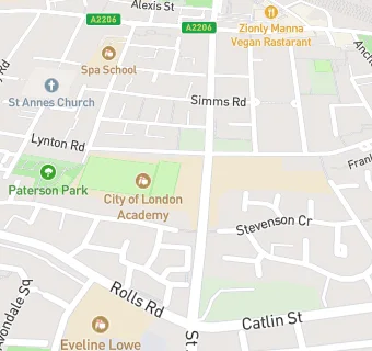 map for City of London Academy (Southwark)