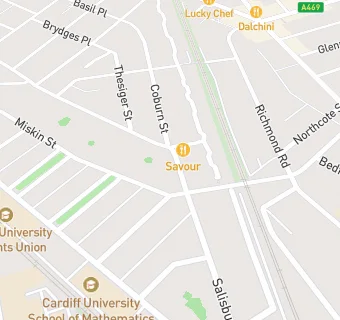 map for Fortune House Takeaway