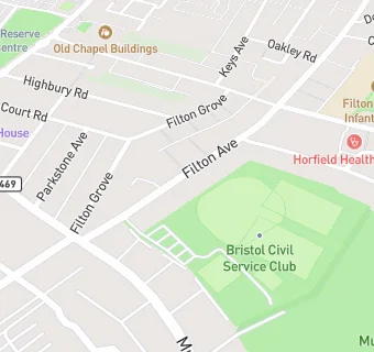 map for Bristol Civil Service Club