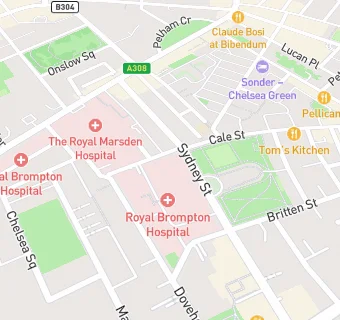 map for Royal Brompton In-House Catering