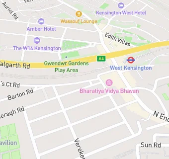 map for Popin West Kensington