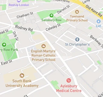 map for English martyrs rc primary school