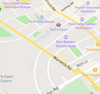 map for Hotel Earls Court