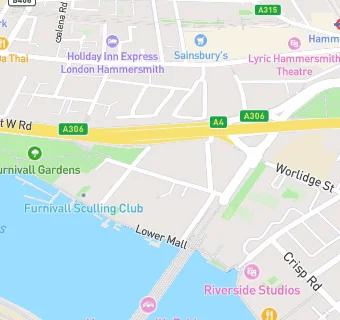 map for Hammersmith Club