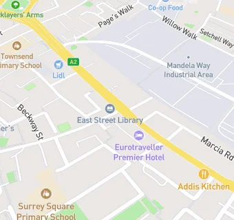 map for Old Kent Road Surgery