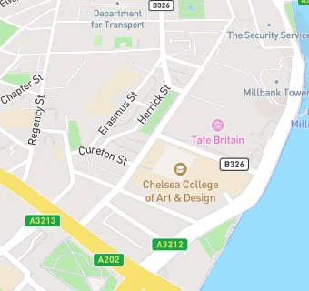 map for The Chelsea College Of Art And Design