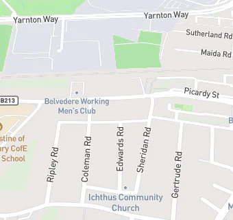 map for Belvedere North Conservative Club