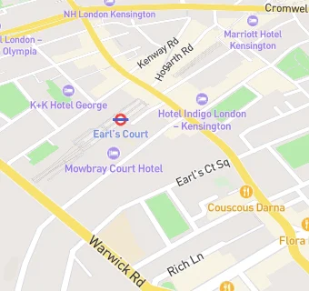 map for City Continental Kensington London