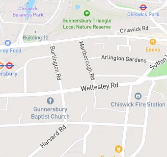 map for Wellesley Road Practice