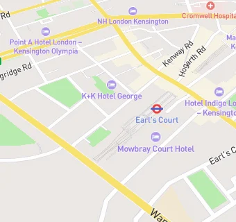 map for Lord Kensington Hotel