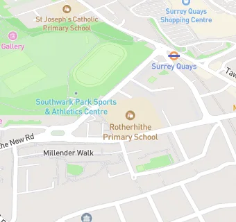 map for Rotherhithe Primary School