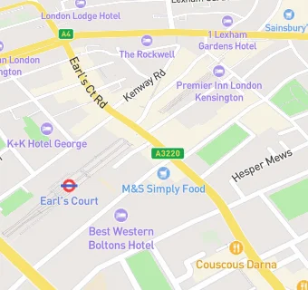 map for Earls Court Medical Centre