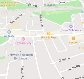 map for Chiswick Memorial Club Association