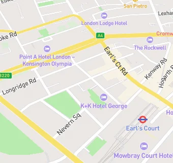 map for Kensington Court Hotel