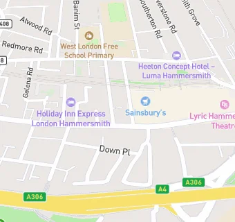 map for Taco Bell Hammersmith