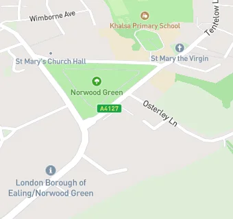 map for Norwood Green Nursing Home