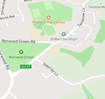 map for St Mary's Church of England Primary Norwood Green