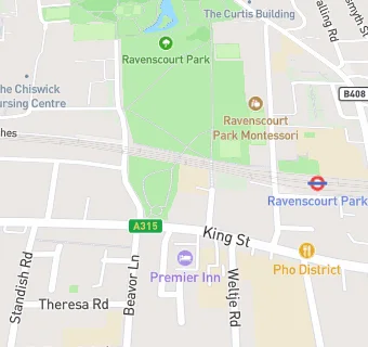 map for Ravenscourt Park Preparatory School