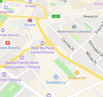 map for Victoria Park Plaza Hotel