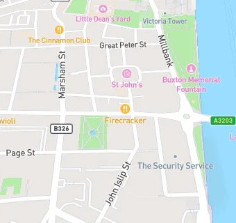 map for Westminster House Dental Practice