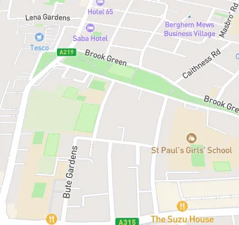 map for Brook Green Medical Centre