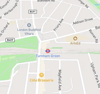 map for Turnham Green News Agent