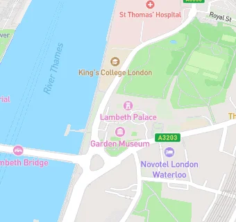 map for Lambeth Palace  - Catering Kitchen