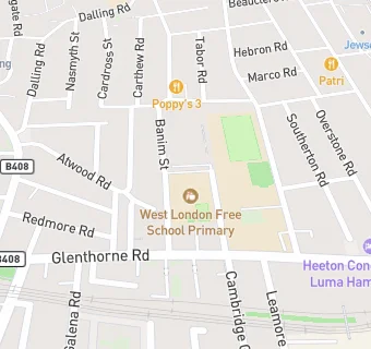 map for Earl's Court Free School Primary