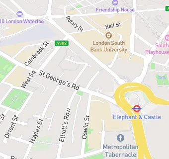 map for Southwark salvation army community church