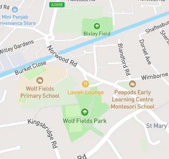 map for Wolf Fields Primary School