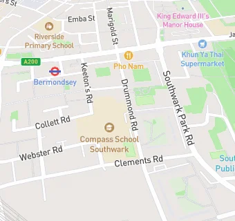 map for Southwark College