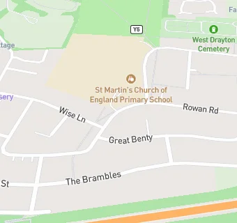 map for St Martins C Of E Primary School