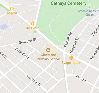 map for Gladstone Breakfast Club