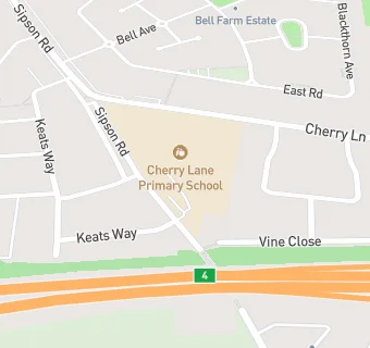 map for Cherry Lane Primary School Breakfast & Afterschool