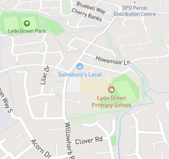 map for Lyde Green Primary School