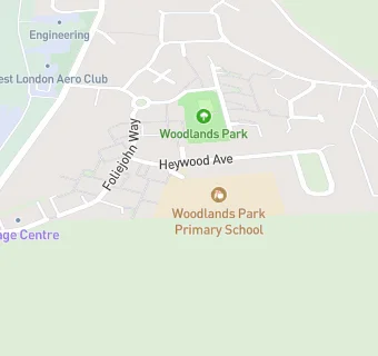 map for Woodlands Park Primary School