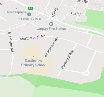 map for Castleview Primary School