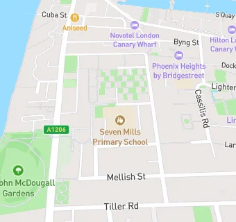 map for Seven Mills Primary School