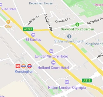 map for London Visitors Hotel