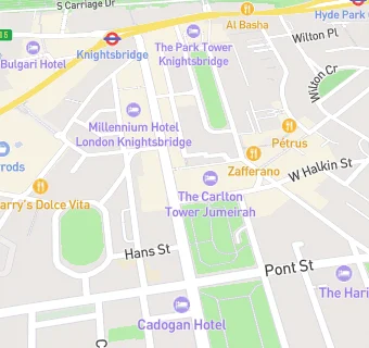 map for Jumeirah Carlton Tower Hotel - All Food Premises