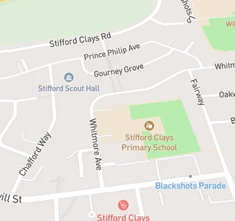 map for Stifford Clays Primary School