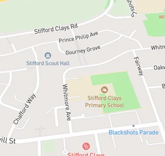 map for Stifford Clays Primary School