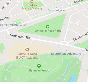 map for Doncaster Road Junior School