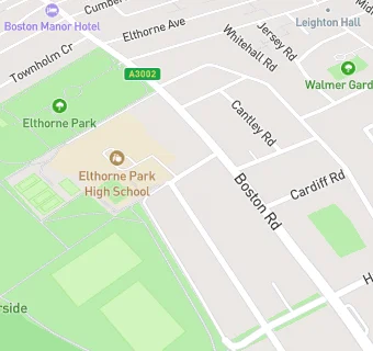 map for Elthorne Park High School