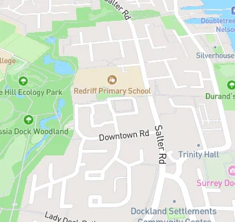 map for Surrey Docks Dental Practice