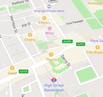 map for The Ivy Kensington Brasserie