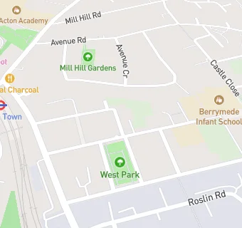 map for Acton Town Dental Practice