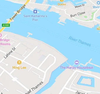 map for Browns bar & brasserie butlers wharf